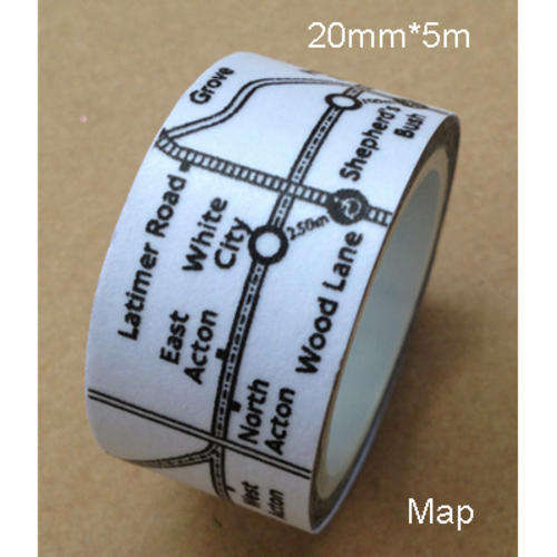 Train Map Washi Tape