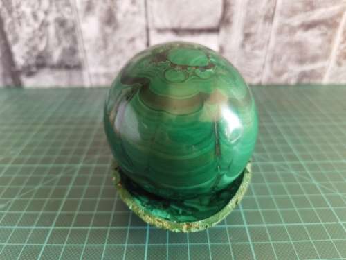 Malachite egg and bowl