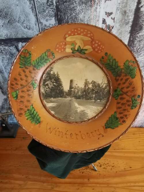 Vintage/antique wooden handcrafted plate