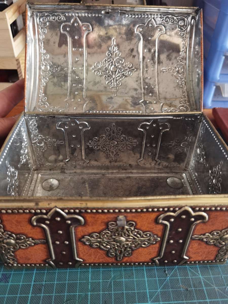 Vintage Tin treasure chest
