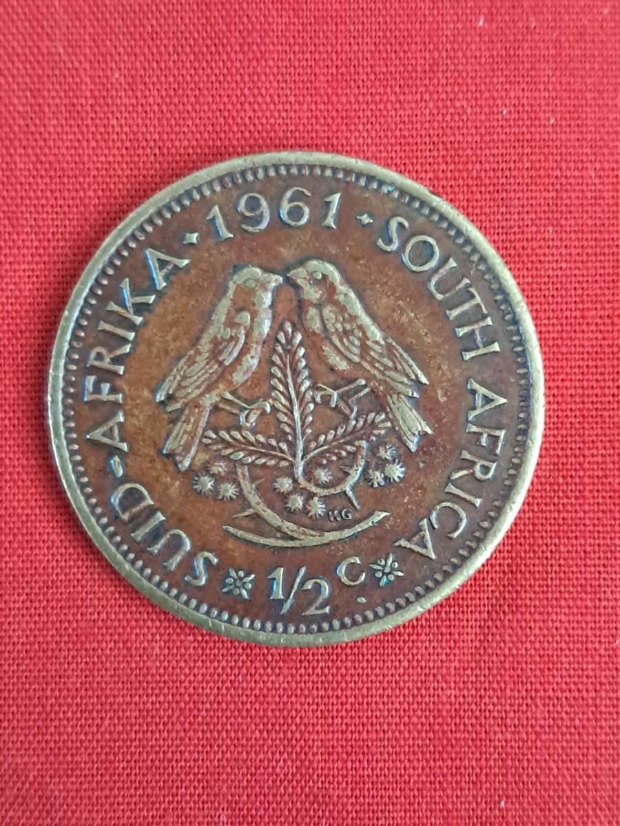 1961 1/2 half cent coin