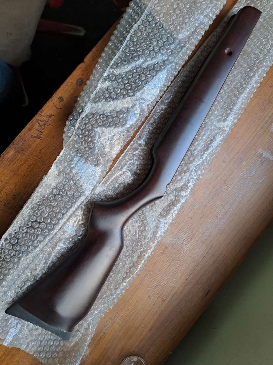 Air rifle butstock dark hard wood will fit B2 stile rifle configuration