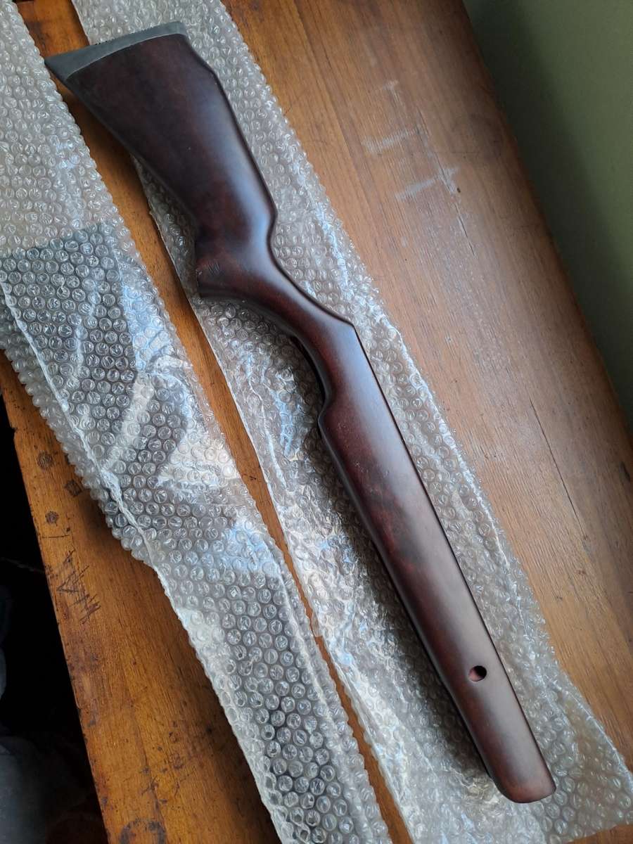 Air rifle butstock dark hard wood will fit B2 stile rifle configuration