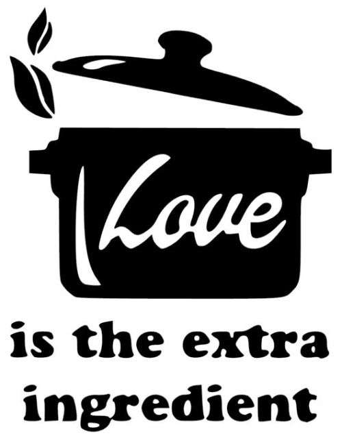 Wall Decal - Vinyl Sticker - Love is the extra ingredient
