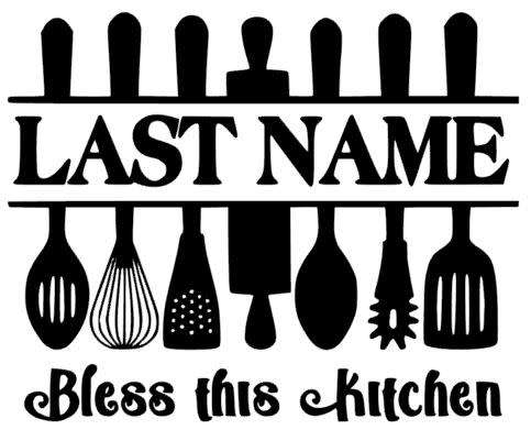 Wall Decal - Vinyl Sticker - Bless This Kitchen