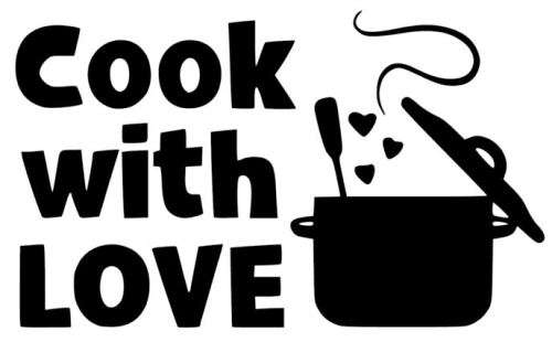 Wall Decal - Vinyl Sticker - Cook With Love