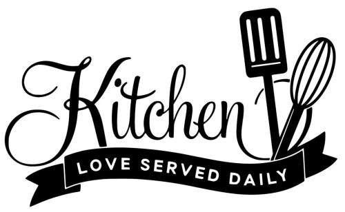 Wall Decal - Vinyl Sticker - Kitchen Love served daily