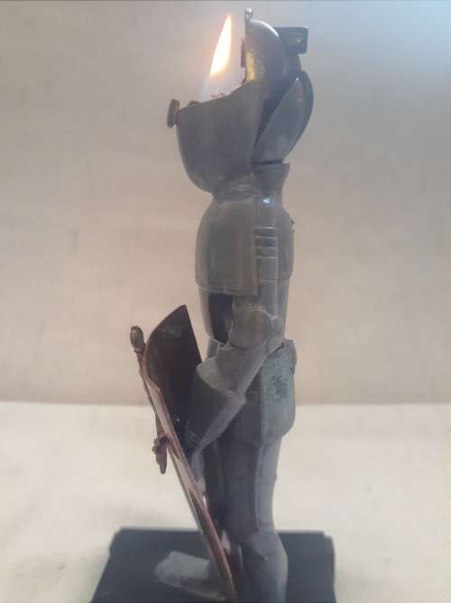 German made Weltzunder Pewter Knight lighter
