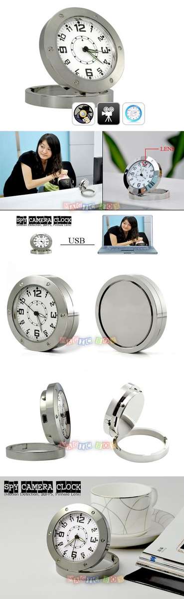 Spy Camera Clock - Motion Detection 30FPS Pinhole Lens