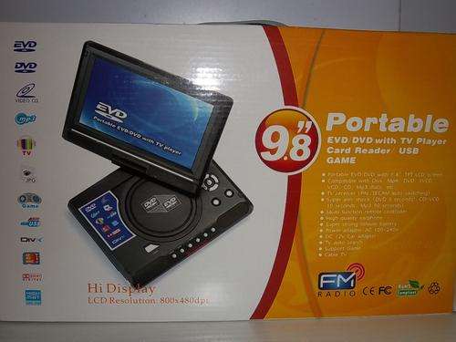 Portable DVD with TV player Card reader/usb game 9.8"