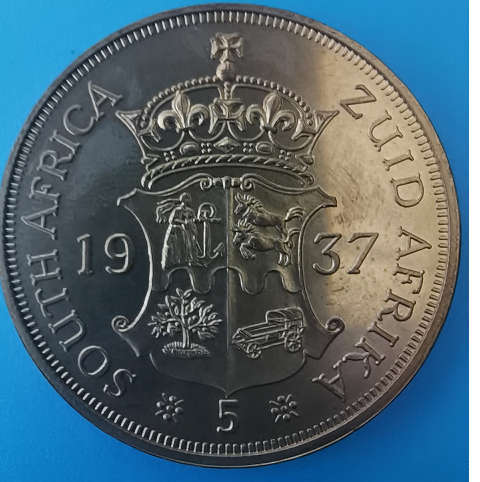 Crazy R1 Start! 1937 Pattern 5-Shillings Crown of Edward VIII (Copper)
