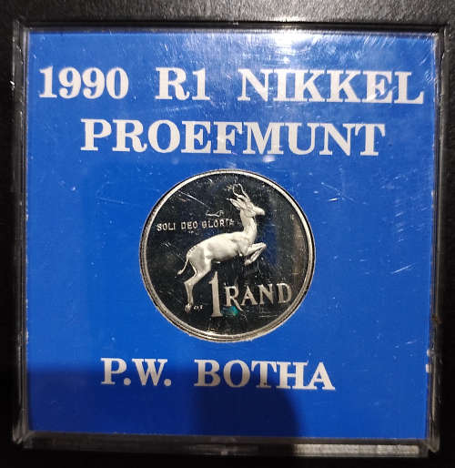 Crazy R1 Start! 1990 R1 PW Botha Proof Coin