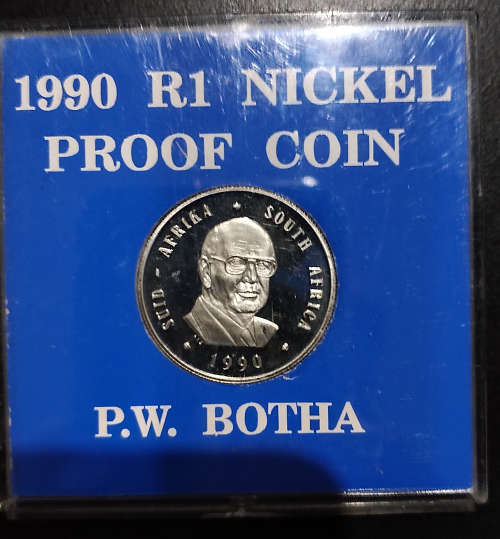Crazy R1 Start! 1990 R1 PW Botha Proof Coin