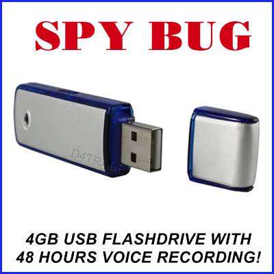 Voice Recording 4GB USB Flash Drive. 48 hours voice recording.