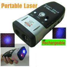 Wireless laser light projector. Rechargeable battery last 5 hours on 1 charge. Speed control. Tripod