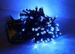 Solar Blue 100 LED 12 meter String Lights. No need for batteries! SAVE SAVE SAVE