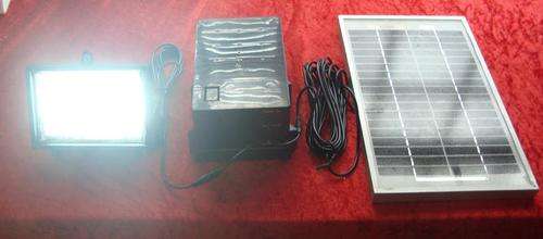 Solar 54 LED flood light with 18Watt solar panel &12V/4A battery. Free light!