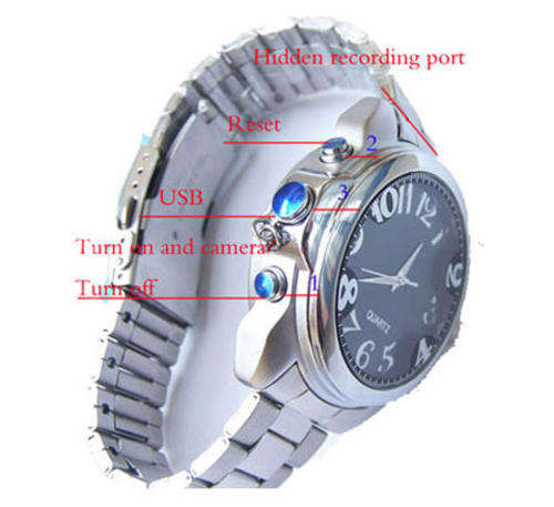 SPY VIDEO CAMERA WATCH. 6 HOURS RECORDING. 4GB