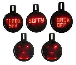 A MUST HAVE PRODUCT! Car courtesy LED sign for your car's back window.