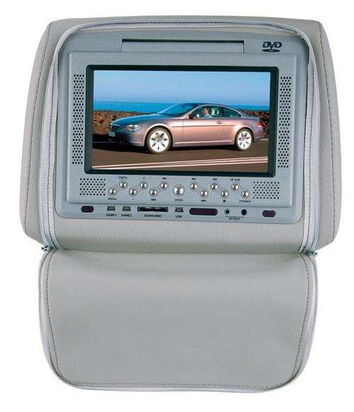 2 x Grey Car Headrest DVD, games & music players. IN STOCK NO WAITING! GREAT GIFT!