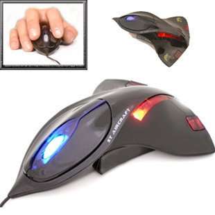 3D Black Fighter Jet Optical Mouse! Great for all desktops and laptops!