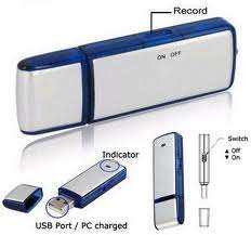 Voice Recording 4GB USB Flash Drive. 10 hours+ voice recording on 1 charge.