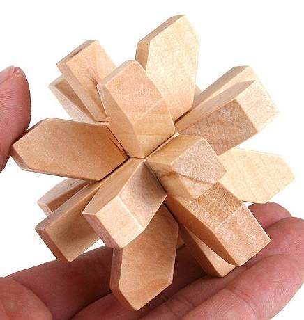 Snow Flake wooden puzzle! An Ancient Chinese puzzle will keep you busy for hours!