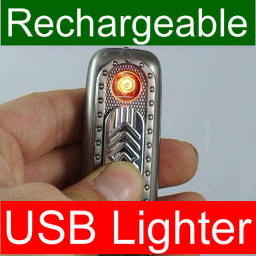 Eco Friendly 2 in 1 Rechargeble Windproof USB Cigarette lighter charger! Handy and a great gift!