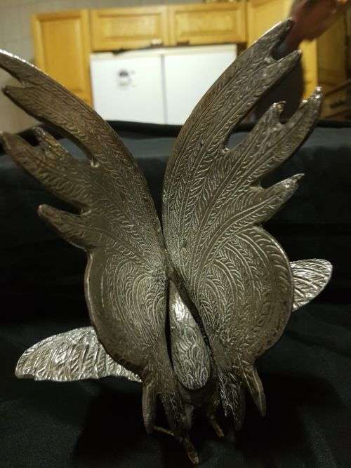 Pair of metal Fighting Cocks