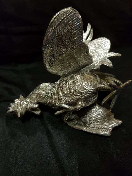Pair of metal Fighting Cocks