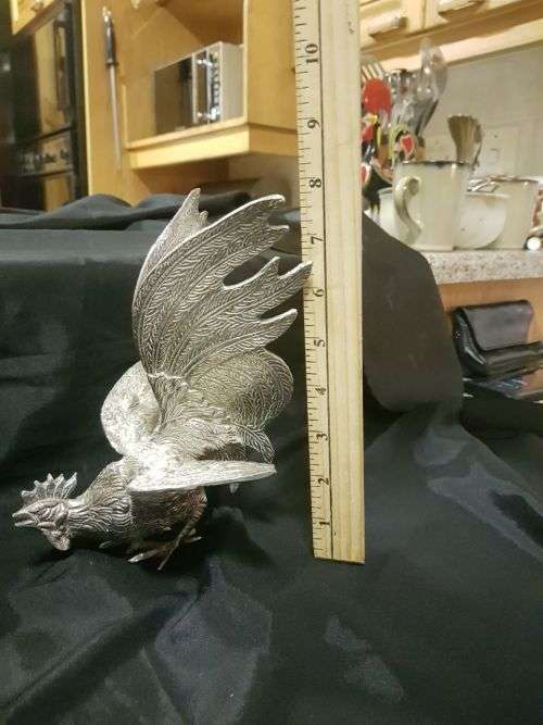 Pair of metal Fighting Cocks