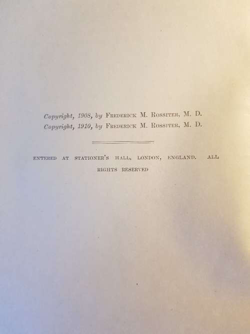 Antique 1910 The Practical Guide to Health by Fredrick M Rossiter
