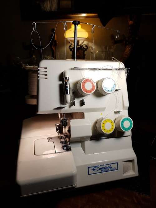 Empisal Over locker Model S 4 D Sewing Machine 4 Threads with Pedal and Wires