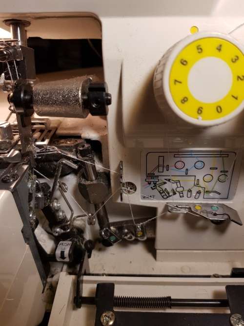 Empisal Over locker Model S 4 D Sewing Machine 4 Threads with Pedal and Wires