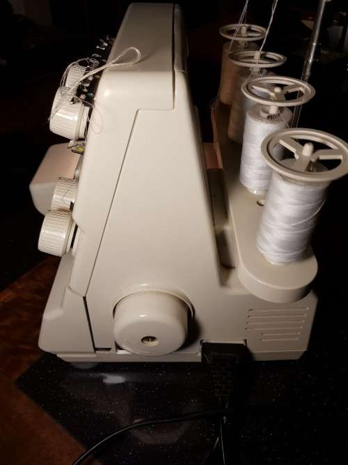 Empisal Over locker Model S 4 D Sewing Machine 4 Threads with Pedal and Wires