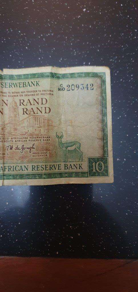 T.W De Jong R10 Bank Note