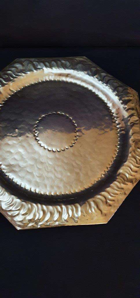 Stunning Hexagonal Brass Table Top 58 cm Wide