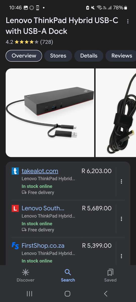 Hybrid thinkpad lenovo USB c and A brand new boxed dock station