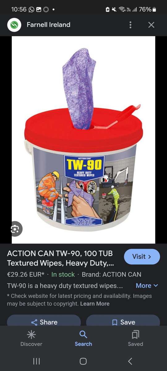Bucket Action can TW - 90 textured wipes 100s