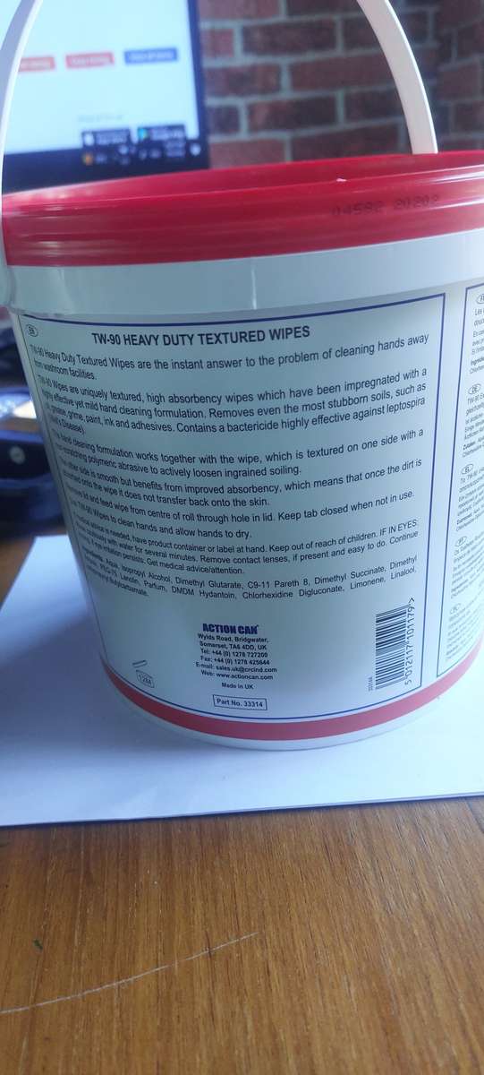 Bucket Action can TW - 90 textured wipes 100s