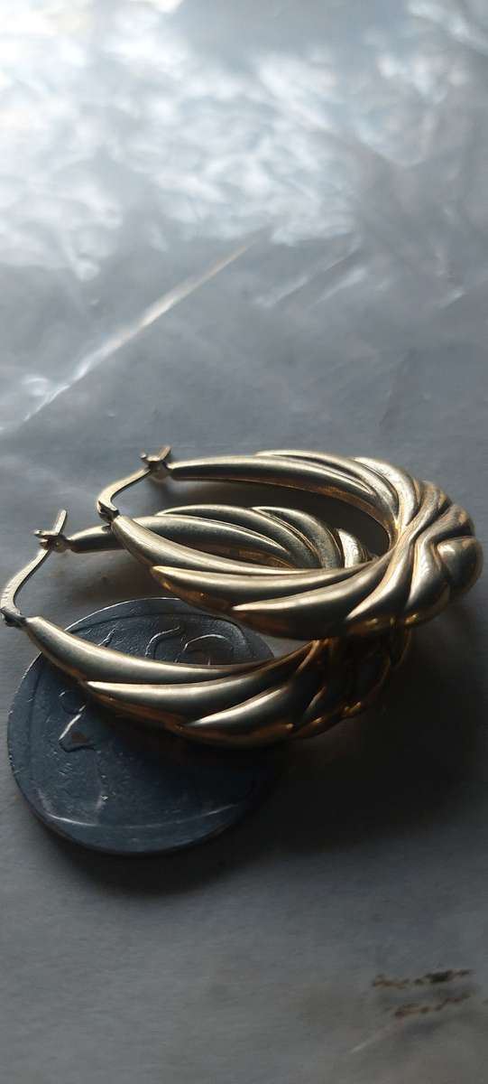 Rare find 9ct creole large earrings