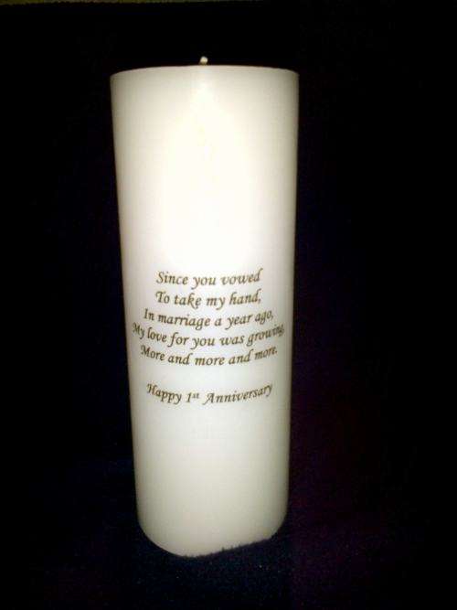 Personalised Pillar Candle - 200mm