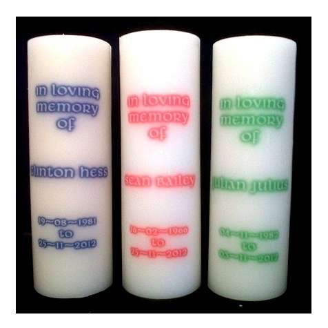 Personalised Pillar Candle - 200mm