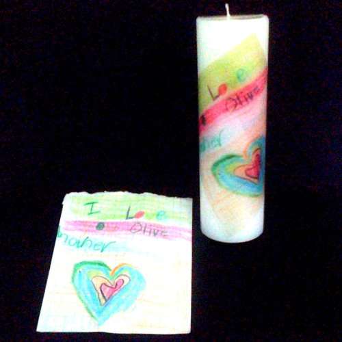 Personalised Pillar Candle - 200mm
