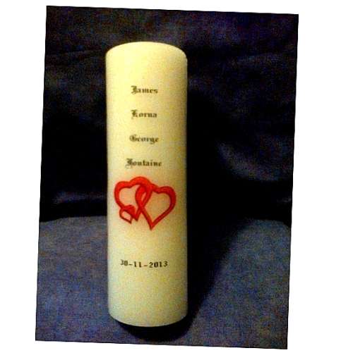 Personalised Pillar Candle - 200mm