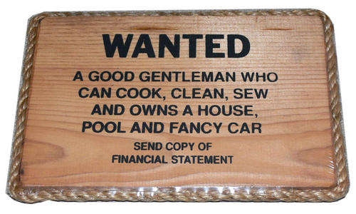 Funny wooden plaque for your single friend