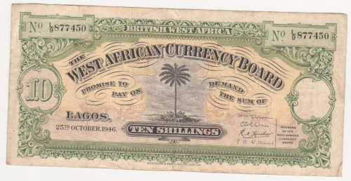 British West Africa 10 shillings 1946
