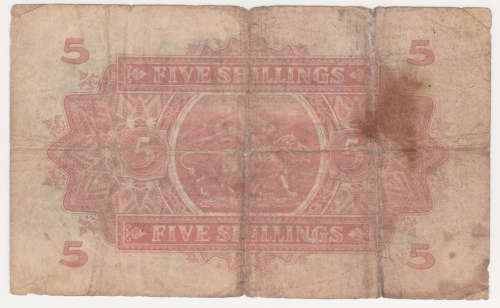 East Africa 5 shillings 1941