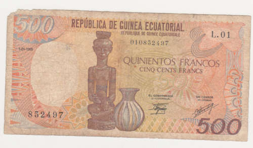 #*CRAZY R1 START# Equatorial Guinea Equatorial 500 francs 1985