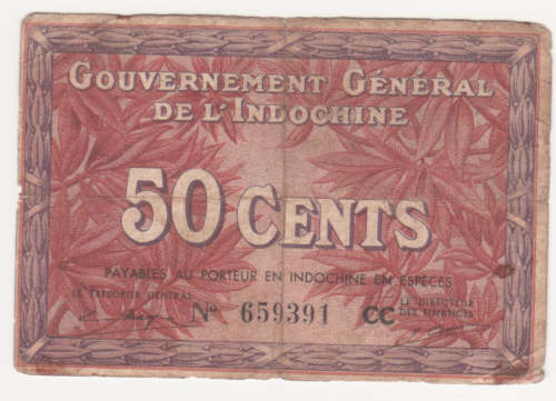 FRENCH INDO CHINA 50 CENTS